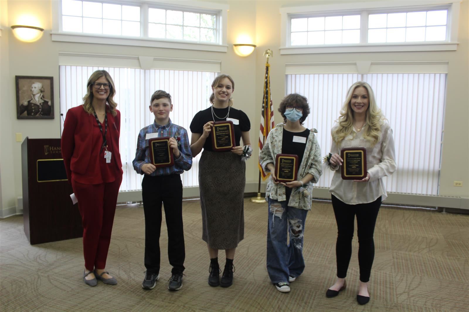  Dr. Johnson with Hanover Township winners 
